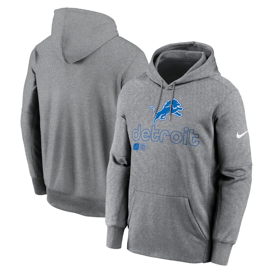 Men Detroit Lions grey 972 NFL 2024 hoodie->detroit lions->NFL Jersey